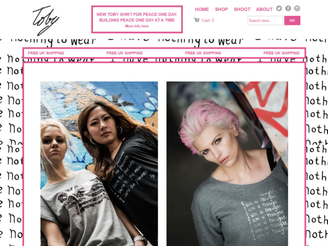 Toby Shop built using Shopify, web design by Convoy Media, Ecommerce