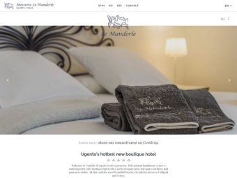 Masseria Le Mandorle built using WordPress, web design by Convoy Media