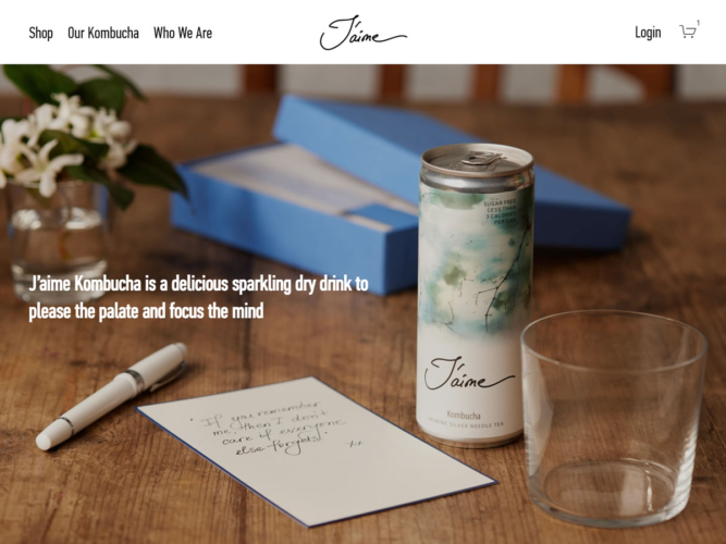 J'aime Drinks built using Squarespace, web design by Convoy Media, Ecommerce